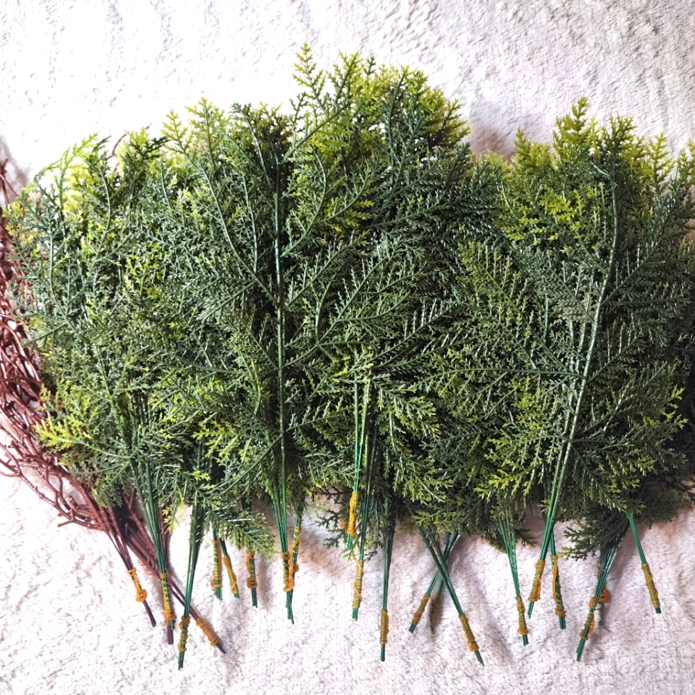 Large Bulk Lot Christmas Greenery Artificial Pine Stems Sticks crafts diy decor
